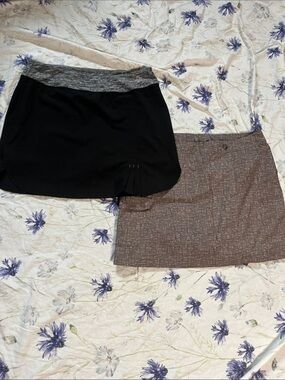 tuff athlete Black Athletic Skort with Avia Brown cargo Skort